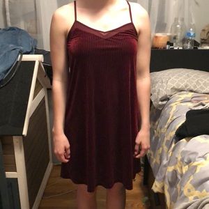 Velvet slip dress